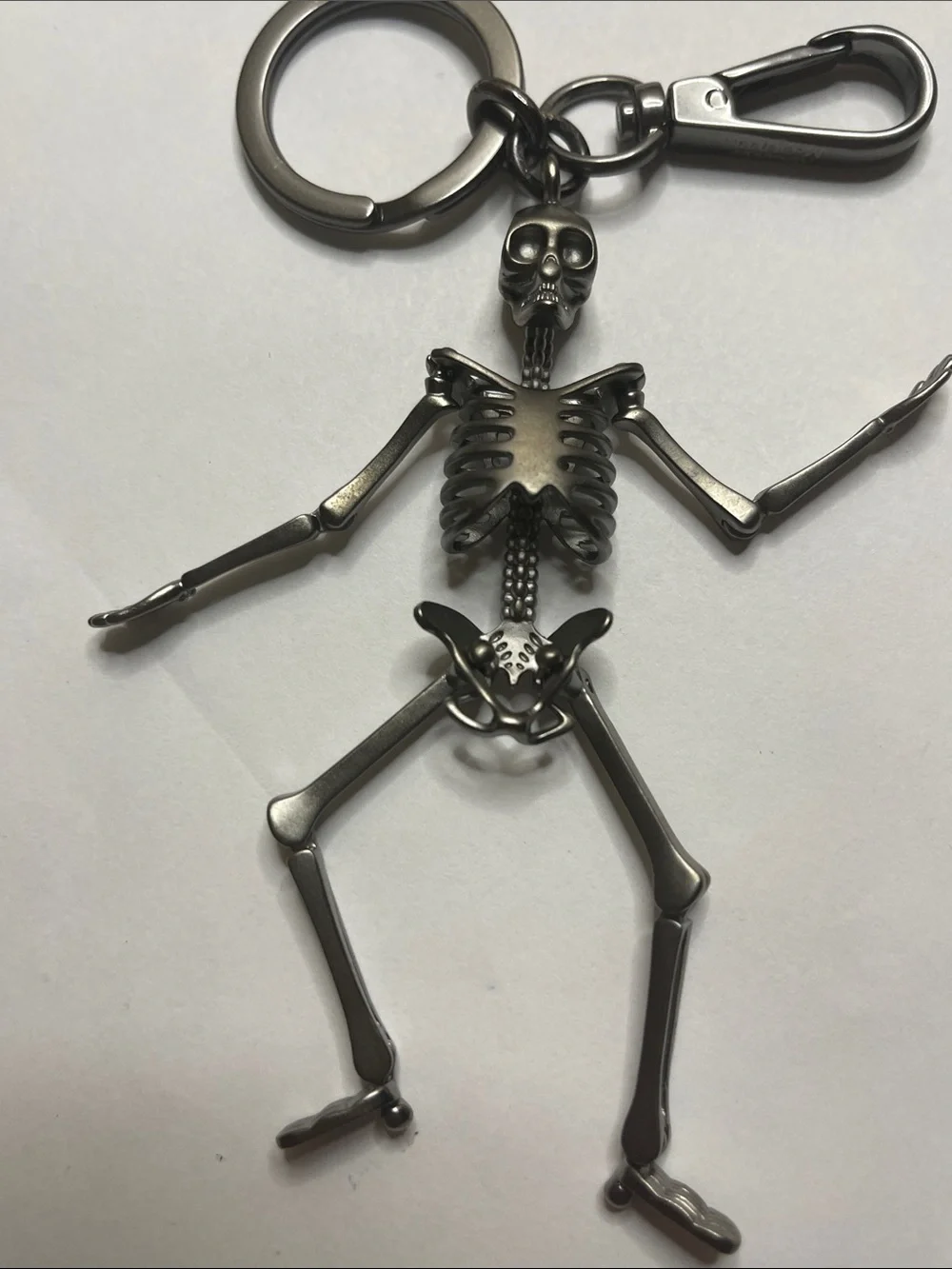 Alexander McQueen Gunmetal Skeleton Keychain